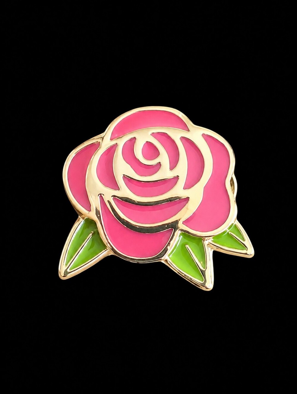 Jcm Stainless Steel Pink Rose Slider Charm